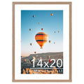 JCJMY 14x20 Picture Frame with 11x17 Mat, Display Photo 11x17 with Mat or 14 x 20 Without Mat, Wall Hanging Large 14 by 20 Poste