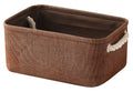 TheWarmHome Small Storage Basket Dog Toy Storage Basket Fabric Basket Canvas Storage Bin with Cotton Rope Handles Baskets for Gi