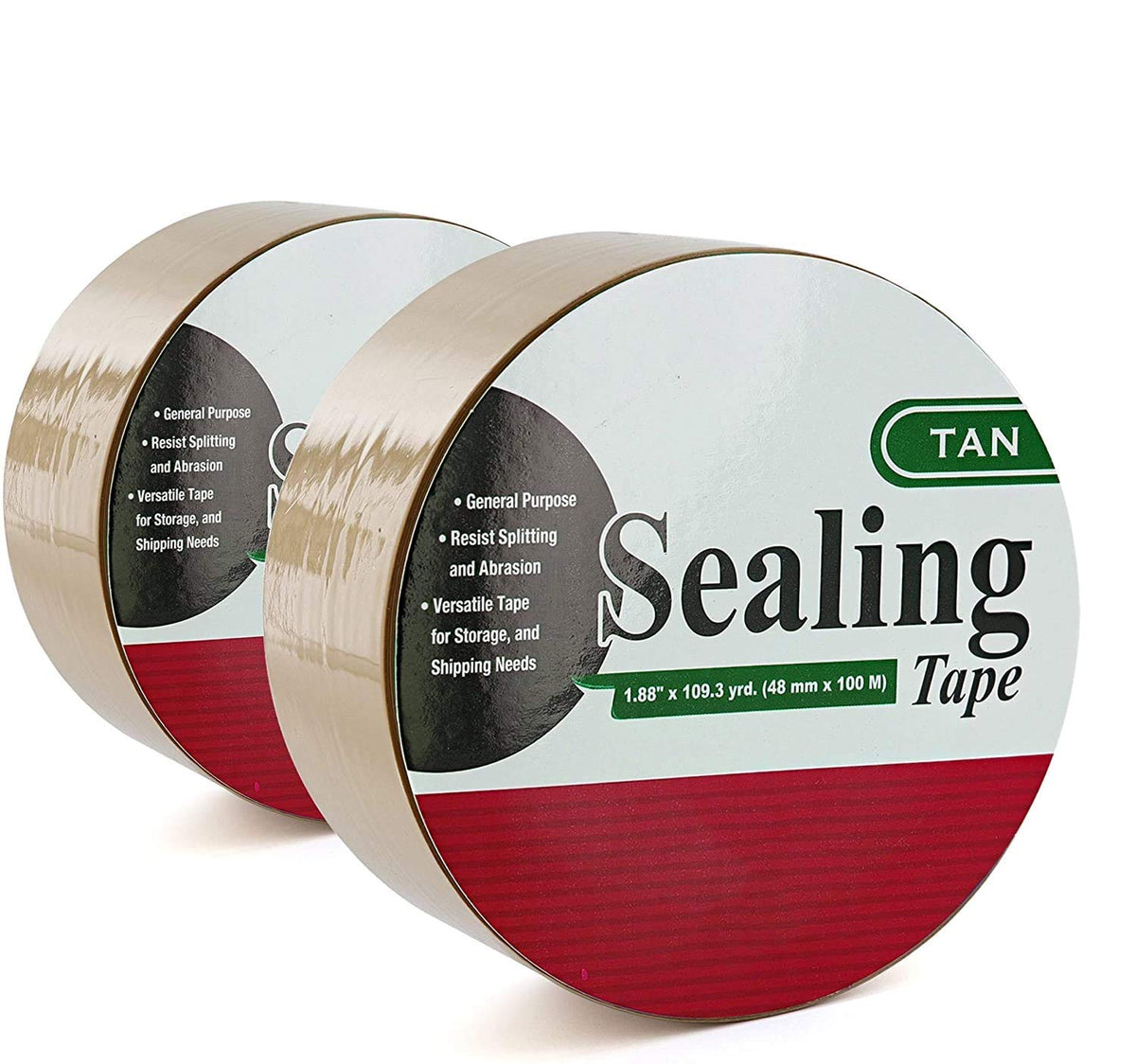 1.88' X 109.3 Yards Heavy Duty Packaging Tape, Tan Packing Versatile Tape Great For Moving Boxes, Shipping, Office, Storage & G