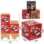 Lokipa Christmas Advent Calendar Boxes, 24 Days Kraft Paper Advent Countdown Gift Boxes For Kids And Family