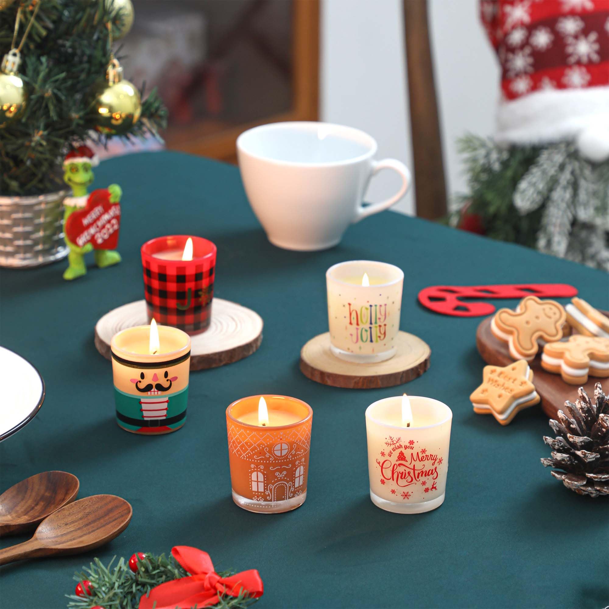 Advent Calendar 12 Days Christmas Scented Candles Set For Christmas Gift, Advent Calendar Candle Gift, Surprise Candle Soy Wax C