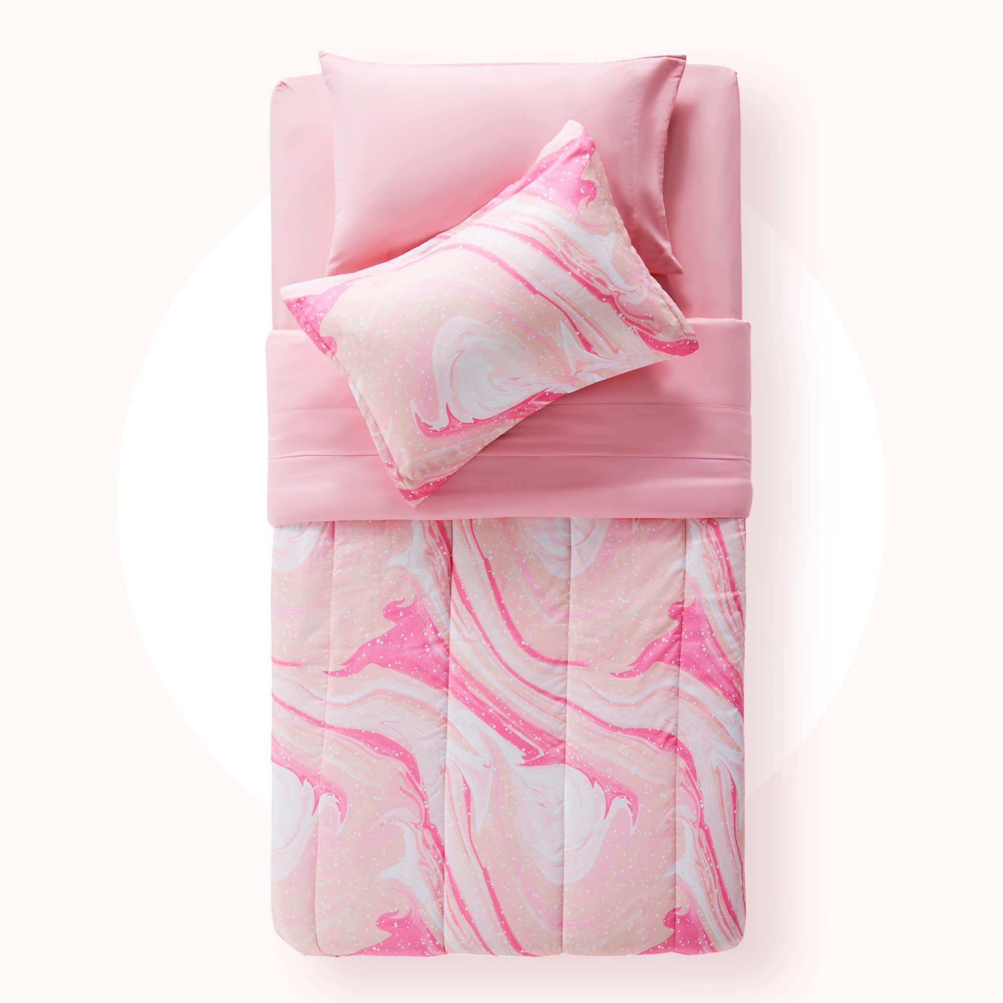 Sleep Zone Kids Bedding Comforter Set Full/Queen Size - 7 Pieces Super Cute & Soft Bedding Sets & Collections With Comforter, Sh