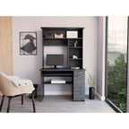 Xalo 180 Compu Hutch Desk-Grey Oak
