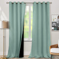 Bgment Frosty Green Blackout Curtains 95 Inches Long 2 Panels Set For Living Room, Thermal Insulated 100% Light Blocking Curtain
