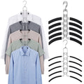 Pinkunn 4 Pack 5 in 1 Space Saving Hangers, NonSlip Foam Padded