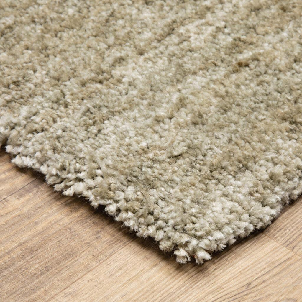 HomeRoots 507848 10 x 13 ft. Stone Shag Power Loom Stain Resistant Rectangle Area Rug