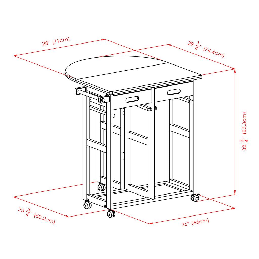 Winsome Trading, Inc. 89332 Burnett Kitchen, Round, Natural