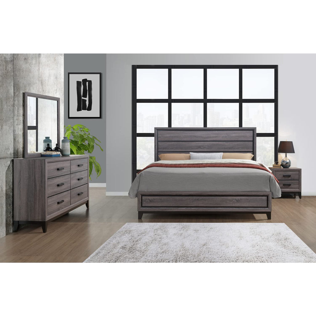 Global Furniture Usa Kate Size Bed In Gray (Full: 78" L X 57" W X 56" H) Sleigh, Double