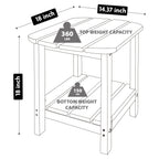 Lzrs Double Adirondack Side Table, Outdoor Side Tables, End Tables For Patio, Backyard,Pool, Indoor Companion, Easy Maintenance & Weather Resistant (Navy Blue)