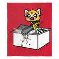 Northwest Aggretsuko Silk Touch Throw Blanket, 50 x 60, Sick of Working