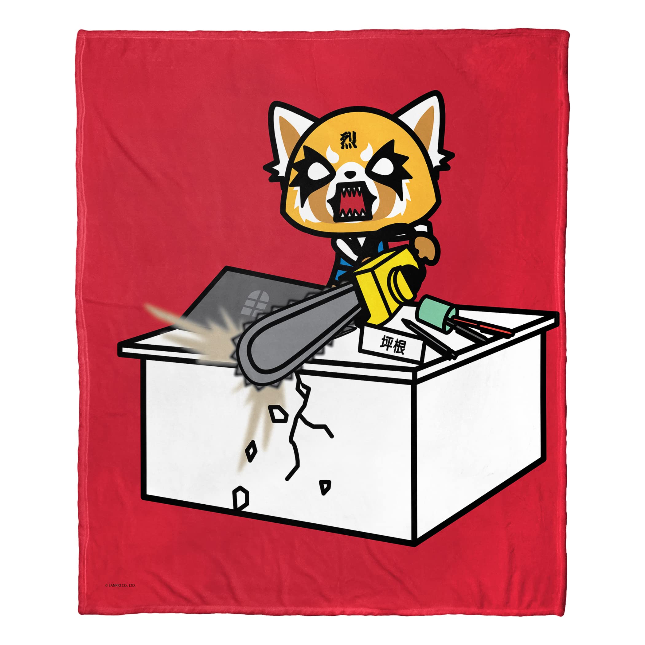 Northwest Aggretsuko Silk Touch Throw Blanket, 50 x 60, Sick of Working
