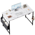 Pamray 47 Inch Computer Desk for Small Spaces with Storage Bag, Home Office Work Desk with Headphone Hook, Small Office Desk Stu