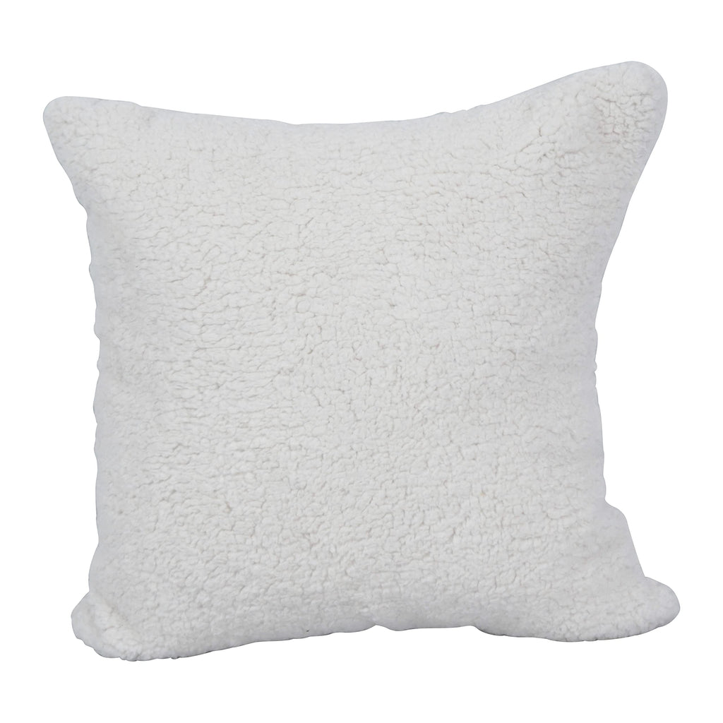 Blazing Needles Square Faux Fur Throw Pillows, 17", Grattan Rice 4 Count