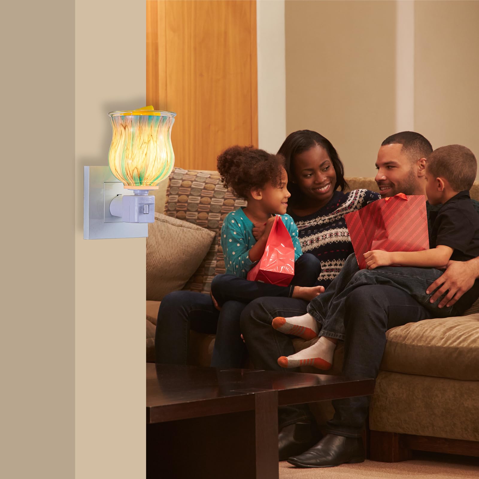 Mepllivs Warmers Pluggable Fragrance Glass Warmer- Decorative Plug-In For Warming Scented Candle (Light Green)