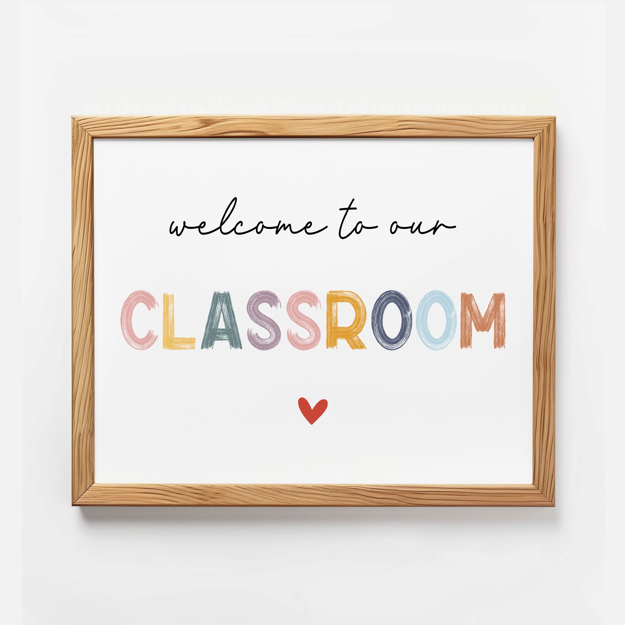 The Welcome To Our Classroom Art Print, Playroom Wall Decor, Educational Prints, Homeschool Classroom Decor, Boho Kids Pastel Al