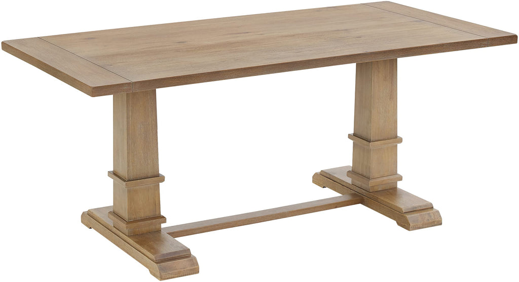 Crosley Furniture Joanna Modern Farmhouse Wood Dining Table, Rustic Brown