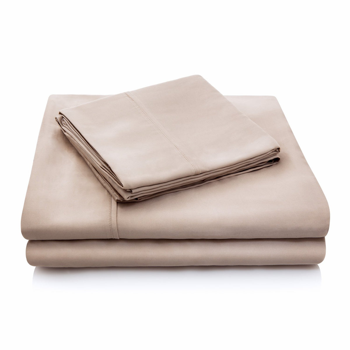 Malouf Soft And Eco Friendly Tencel Pillowcase-And-Sheet-Sets, Queen, Ecru