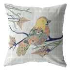 HomeRoots 18' Light Green Sparrow Suede Throw Pillow
