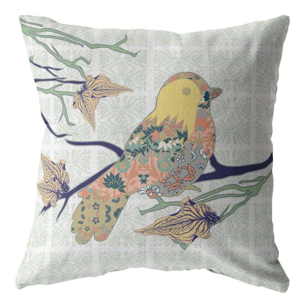 HomeRoots 18' Light Green Sparrow Suede Throw Pillow