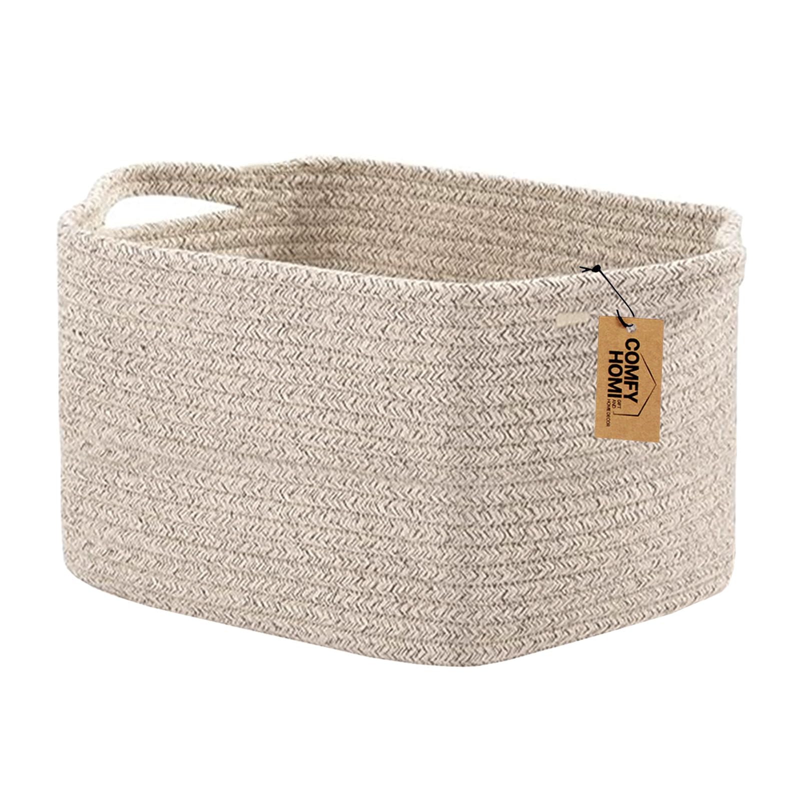COMFY-HOMI Storage Basket for Shelves, Woven Baskets for Storage, Cotton Rope Basket for Toys,Towel Baskets, Toy Storage Organiz