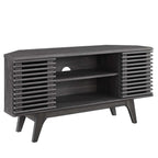 Modway Render Mid-Century Modern Low Profile 46&Quot; Corner Media Tv Stand In Charcoal