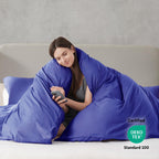 Nestl Royal Blue Duvet Cover Full Size - Soft Prewashed Full Size Duvet Cover Set, 3 Piece, With Zipper Closure, 1 Duvet Cover 80X90 Inches And 2 Pillow Shams - No Comforter