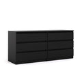 Scottsdale 6 Drawer Double Dresser, Black Matte