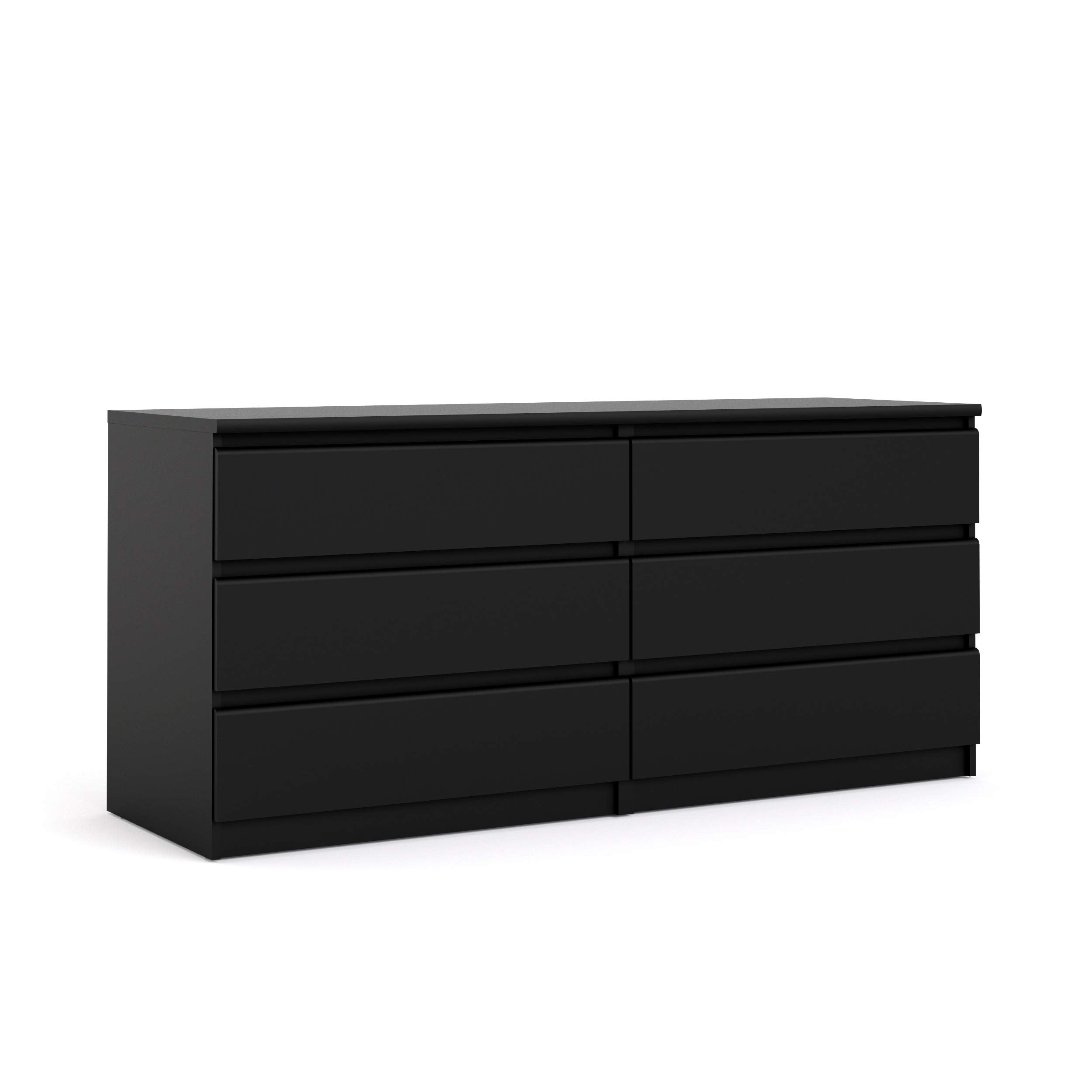 Scottsdale 6 Drawer Double Dresser, Black Matte