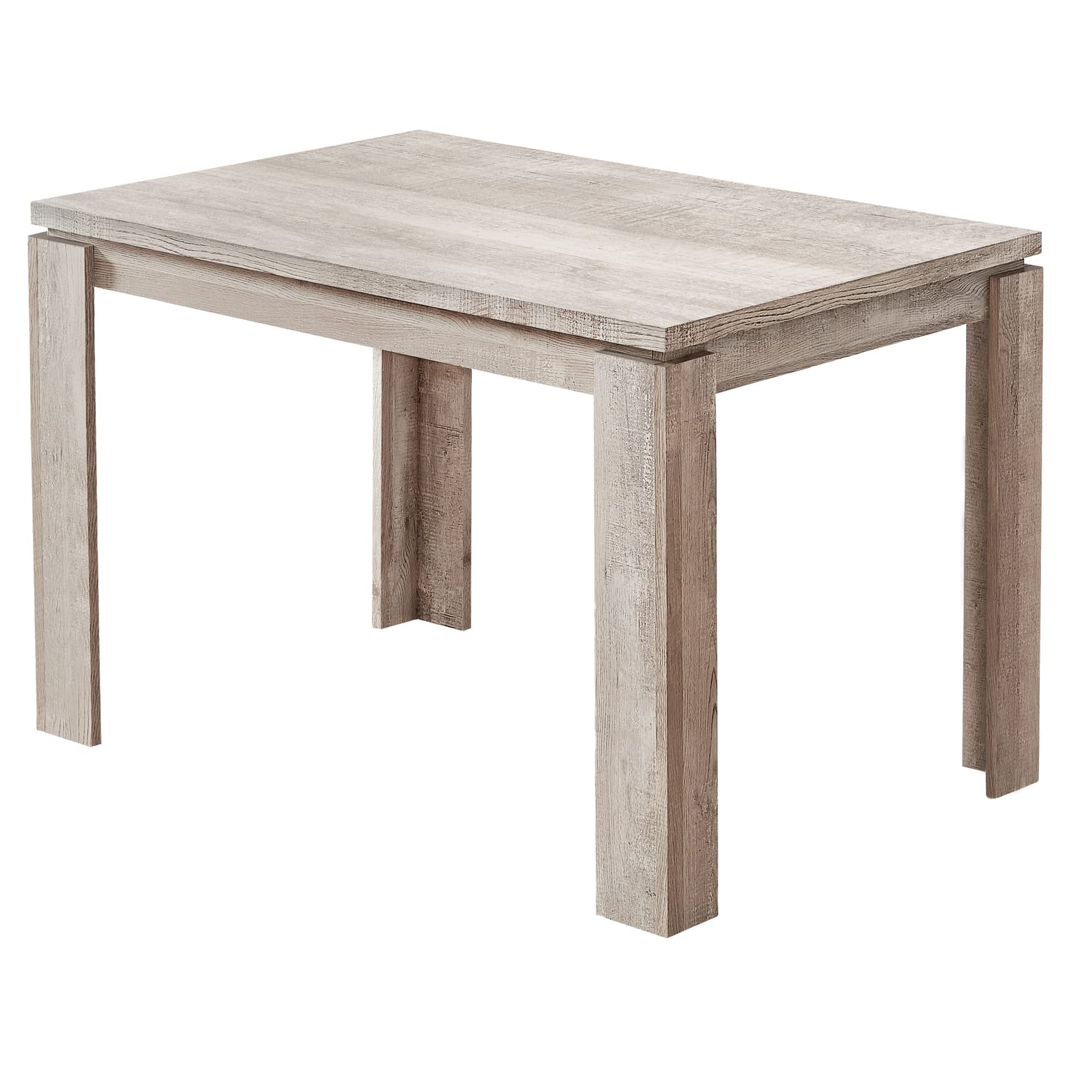 Monarch Specialties 32&quot;X 48&quot; / Taupe Reclaimed Wood-Look Dining Table