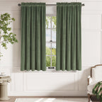 Lazzzy Velvet Green Blackout Curtains 63 Inches Long Thermal Insulated Drapes For Bedroom Living Room Darkening Window Treatments Rod Pocket 2 Panels Sage Green