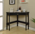 Kings Brand Furniture Wood Corner Desk with Drawer (Black)