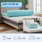 Paylesshere 2 Inch Gel Memory Foam Mattress Topper/Gel Infused Mattress Topper/Certipur-Us Certified/Easy To Clean, (Twin)