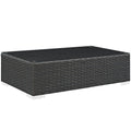 Modway EEI-1852-CHC Sojourn Wicker Rattan Outdoor Patio Coffee Table, Chocolate