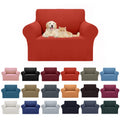 2025 New Stretch Chair Sofa Slipcovers Couch Cover For 1 Seater Furniture Protector Sofa Covers With Elastic Bottom Jacquard Fabric Small Checks For Pets, Kids - Pureed Pumpkin