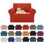 2025 New Stretch Chair Sofa Slipcovers Couch Cover For 1 Seater Furniture Protector Sofa Covers With Elastic Bottom Jacquard Fabric Small Checks For Pets, Kids - Pureed Pumpkin