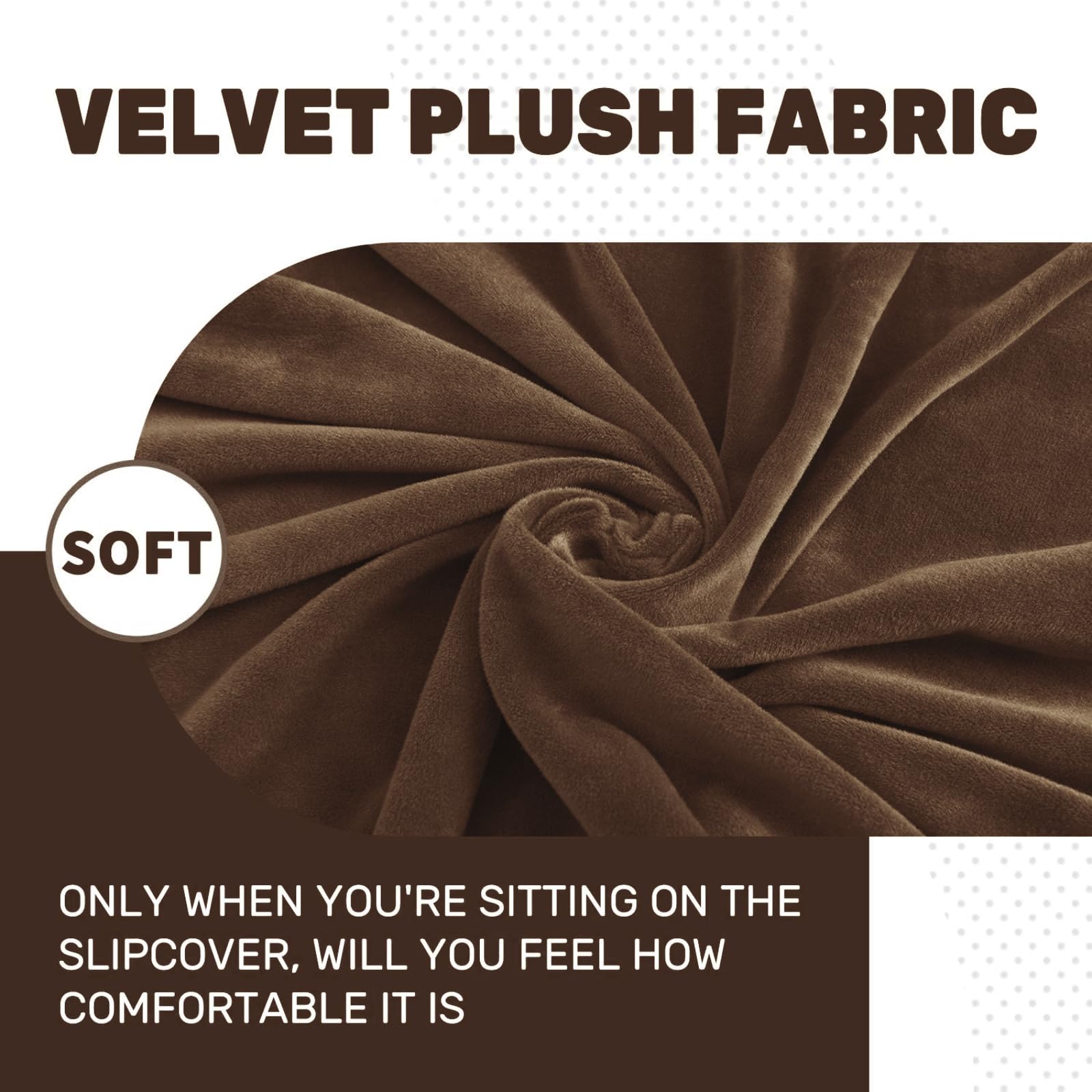 Maxijin Velvet Stretch Cushion Cover Fitted Couch Cushion Slipcovers 1 Pack Arm Chair Seat Cushion Cover For Individual Cushion