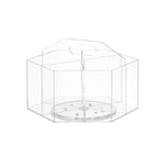 Oif Acrylic Pen Holder Pencil Organizer, 360-Degree Rotating Pencil Holder With 6 Compartments, Crayon Organizer For Kids Marker
