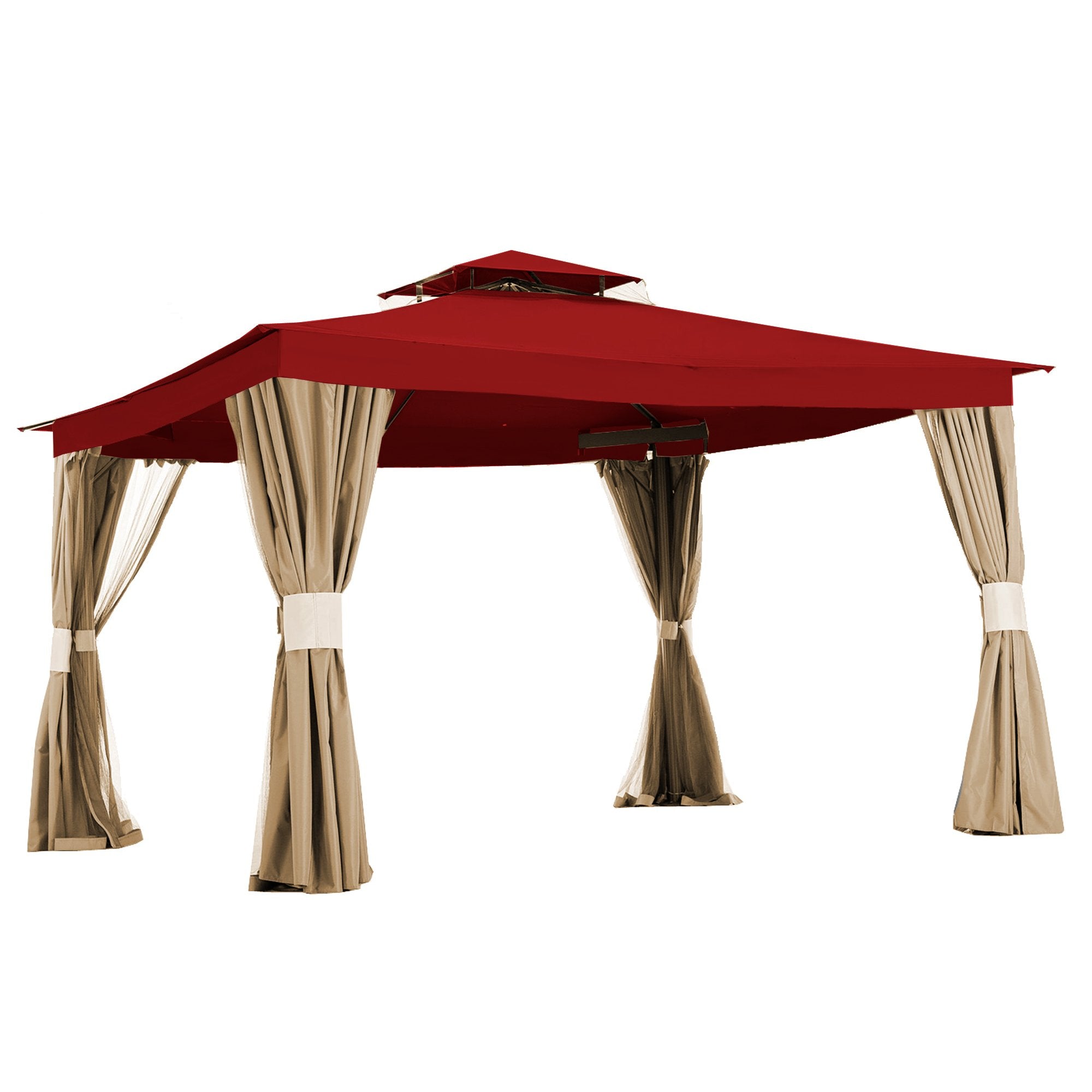 Garden Winds Replacement Canopy Top Cover For Living Home 10 X 12 Gazebo - Riplock 350 - Cinnabar