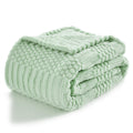 Lifein Green Throw Blanket For Couch - Soft Boho Bed Throw Blanket, Fleece Cozy Blanket, Cute Fluffy Lightweight Blankets&Throws