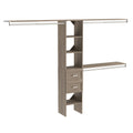 ClosetMaid SuiteSymphony Closet Organizer with Shelves and 2 Drawers, 16-Inch-Natural Gray