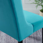 Modway Baronet 20&Quot; Tufted Velvet Dining Chairs In Blue/Black (Set Of 2)