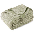 Kawahome Summer Sweatshirt Blanket Breathable Knit Blanket For Bed Jersey Lightweight Thin Blankets For Hot Sleeper Queen (90X90