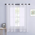 Nicetown Sheer Curtains 63 Inch Length - Grommet Living Room Curtain Panels Voile Textured Soft And Lightweight Window Treatment