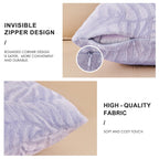 Sochow Decorative Throw Pillow Covers 20X20 Inches Set Of 2, Soft Leaves Textured Flannel Fleece Pillowcase Square Cushion Cover