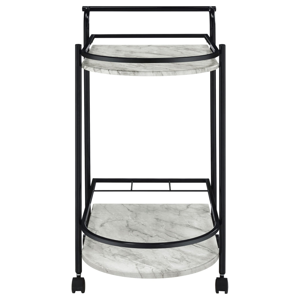 Coaster Home Furnishings Desiree Rack Bar Cart with Casters Black