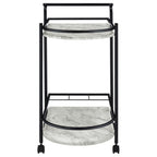 Coaster Home Furnishings Desiree Rack Bar Cart with Casters Black