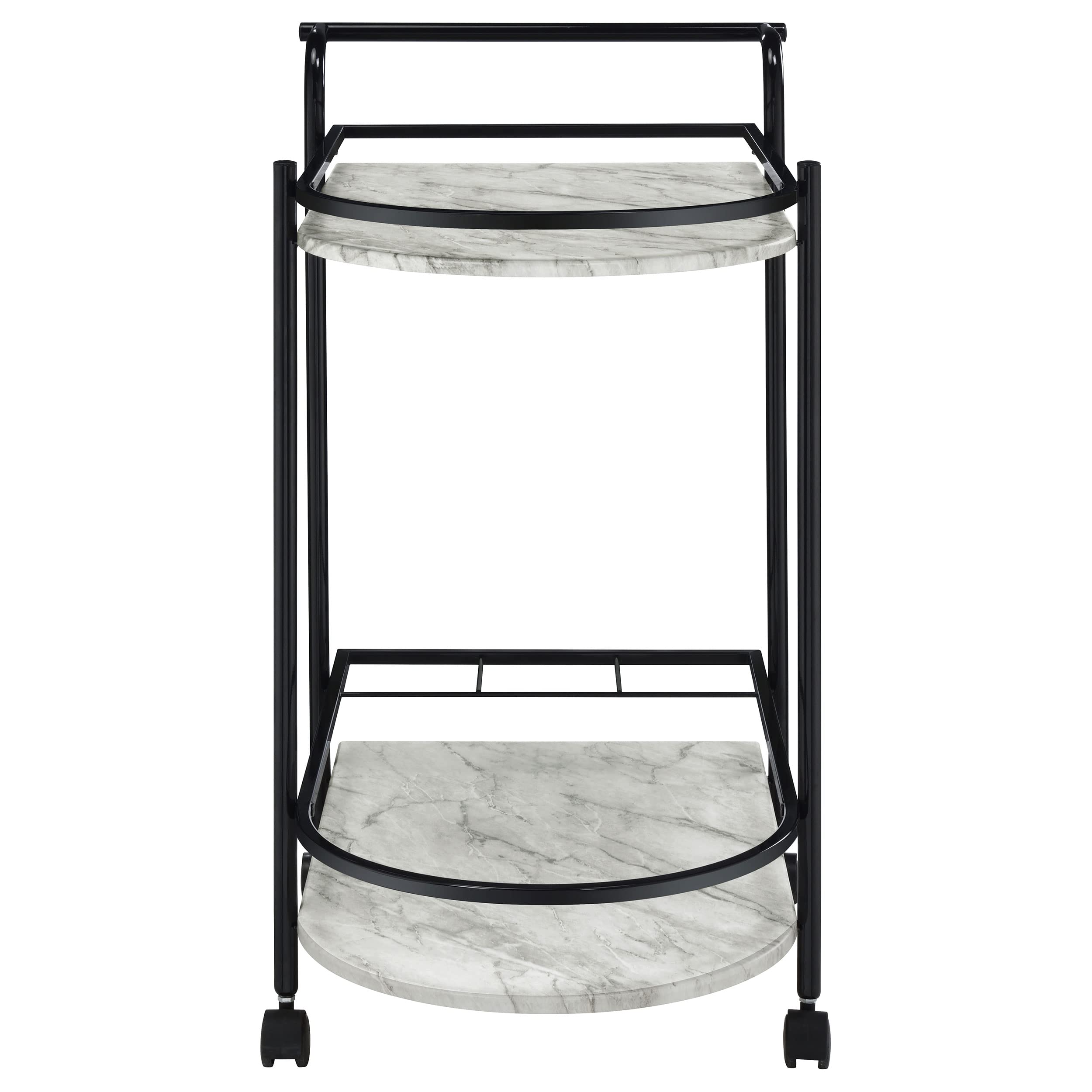 Coaster Home Furnishings Desiree Rack Bar Cart with Casters Black