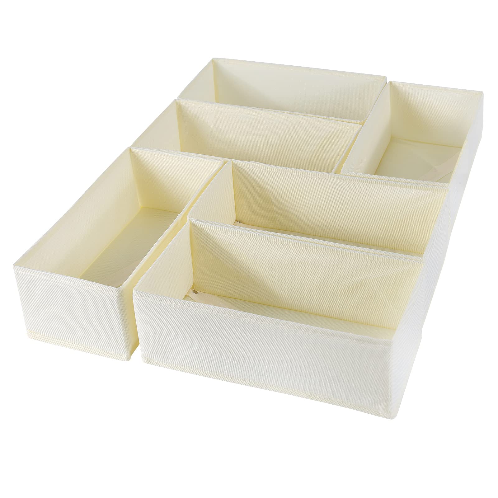 Coorganisers 6 Packs Dresser Organizers, Drawer Organizers for Clothing, Baby Organizers and Storage Drawers, Woven-Fabric Dress
