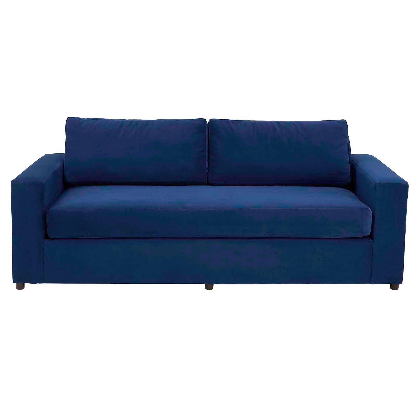 Modway Avendale Velvet – Made In The Usa With Bench Seat Cushion, Sofa, Deep Navy