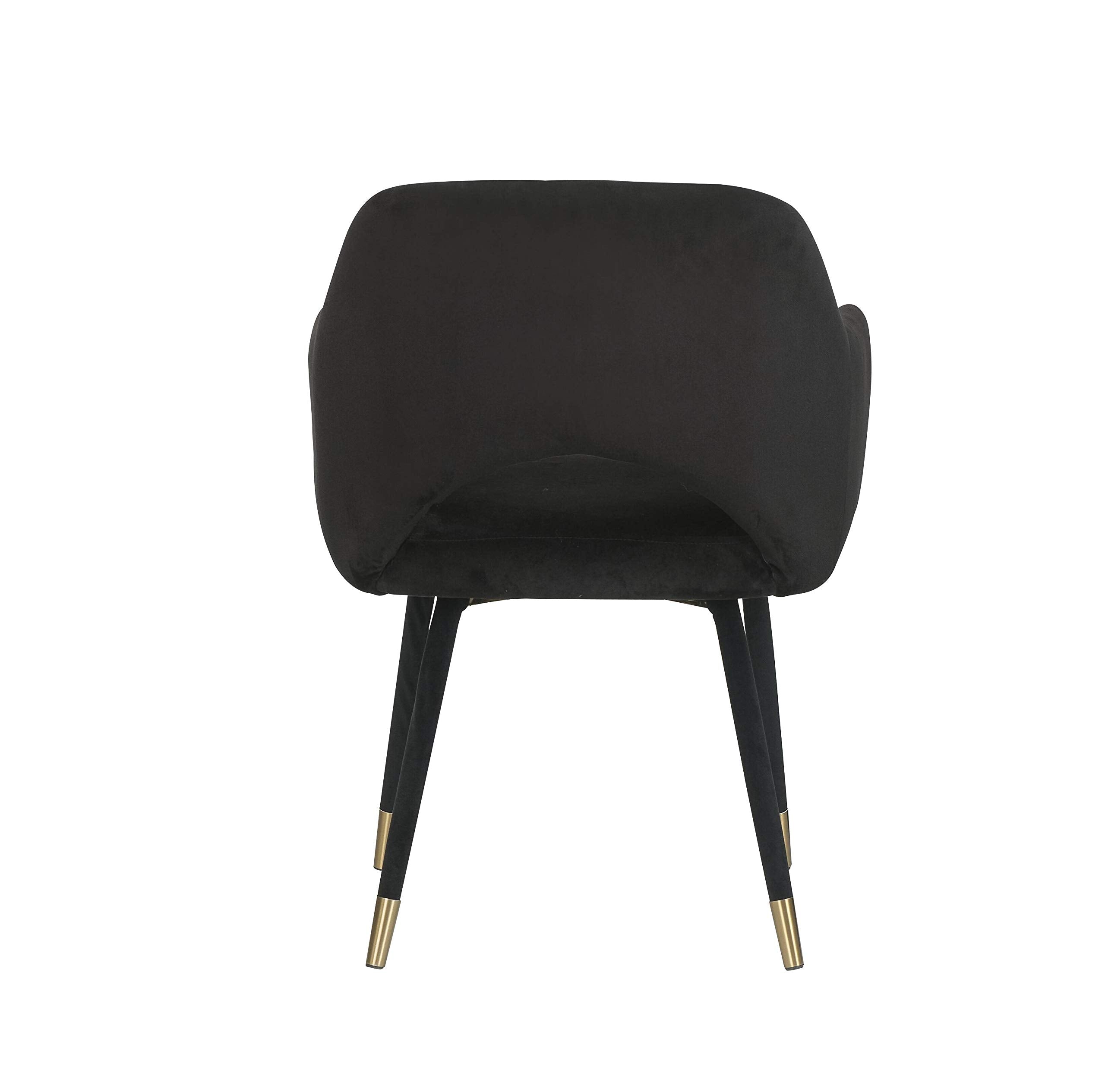 Acme Applewood Accent Chair in Black Velvet & Gold
